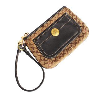 Coach Signature Wristlet Slim Clutch Bag Vintage 90s